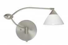 Besa Lighting 1WU-174307-SN - Besa Domi Wall 1wu White Satin Nickel 1x50w Gy6.35