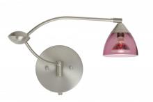 Besa Lighting 1WU-185891-SN - Besa Divi Wall 1wu Transparent Amethyst Satin Nickel 1x50w Mr16