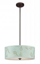 Dolan Designs 5124-220 - Three Light Bronze Drum Shade Pendant