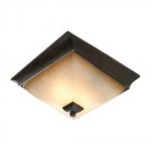 Golden 1850-FM RT - Two Light Bronze Bowl Flush Mount