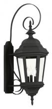 Lighting One US V7-L10023BL - Three Light Black Wall Lantern