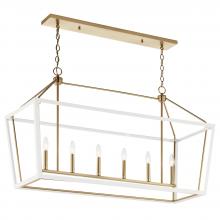  52622CPZWH - Linear Chandelier 6Lt