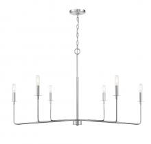  1-2221-6-109 - Salerno 6-Light Chandelier in  Polished Nickel