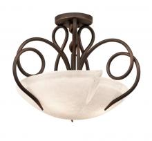  4288PS/ANTQ - Tribecca 3 Light Semi Flush Mount