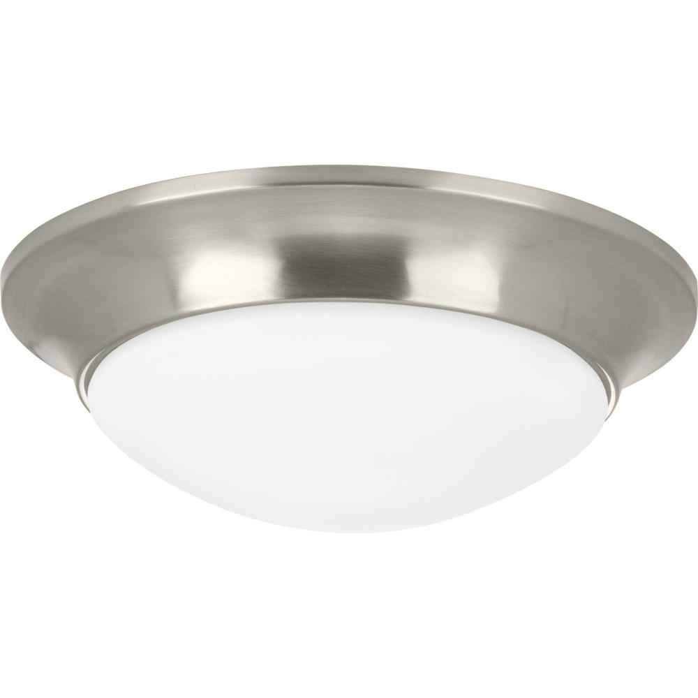 One-Light 11-1/2" Etched Glass Flush Mount