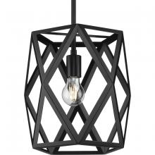  P500421-31M - Saucedo Collection One-Light Matte Black Modern Pendant