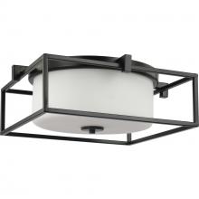  P350171-031 - Chadwick Collection Two-Light Black 15-3/8" Flush Mount