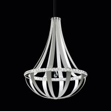  SCE130DN-LI1R - Crystal Empire LED 45in 120V Pendant in Iceberg Leather with Clear Radiance Crystal