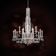  RS8415N-48H - Siena 17 Light 120V Chandelier in Antique Silver with Clear Heritage Handcut Crystal