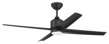  QUL52FB4 - 52" Quell Fan, Flat Black Finish, Flat Black Blades. LED Light, WIFI and Control Included