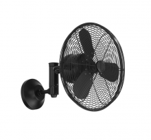 Craftmade BW414FB3 - 14" Bellows IV Indoor/Outdoor (Damp) in Flat Black w/ Flat Black Blades
