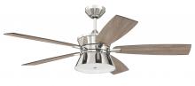  DMK52PLN5 - 52" Dominick in Polished Nickel w/ Driftwood/Greywood Blades