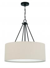  56594-FB - Duke 3 Light 24" Pendant in Flat Black