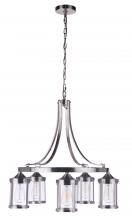  55325-BNK - Elliot 5 Light Chandelier in Brushed Polished Nickel