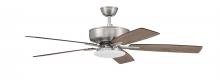  P112BNK5-52DWGWN - 52" Pro Plus 112 in Brushed Polished Nickel w/ Driftwood/Grey Walnut Blades