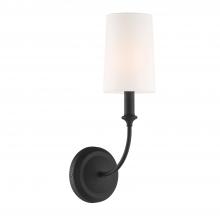 Crystorama 2241-BF - Libby Langdon for Crystorama Sylvan 1 Light Black Forged Sconce