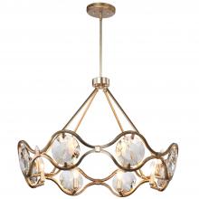  QUI-7628-DT - Quincy 8 Light Distressed Twilight Chandelier