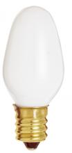  S3792 - 7 Watt C7 Incandescent; White; 3000 Average rated hours; 28 Lumens; Candelabra base; 120 Volt;