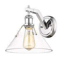 Golden 3306-1W CH-CLR - Orwell CH 1 Light Wall Sconce in Chrome with Clear Glass