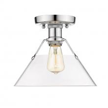 Golden 3306-FM CH-CLR - Orwell CH Flush Mount in Chrome with Clear Glass