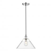 Golden 3306-L CH-CLR - Orwell CH Large Pendant - 14" Chrome with Clear Glass