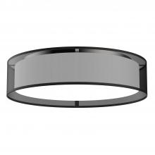  FM7920-BOR-5CCT - Dalton 20-in Black Organza LED Flush Mount