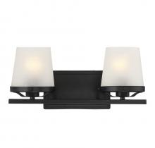  V6-L8-5250-2-BK - Klein 2-Light Bathroom Vanity Light in Matte Black