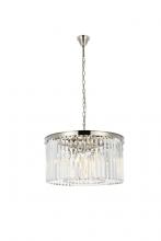  1238D26PN/RC - Sydney 8 Light Polished Nickel Chandelier Clear Royal Cut Crystal