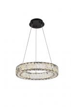  3503D17BK - Monroe 17 Inch LED Round Single Pendant in Black