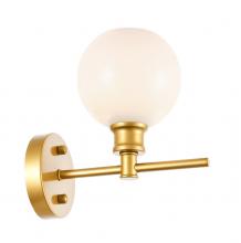  LD2311BR - Collier 1 Light Brass and Frosted White Glass Wall Sconce