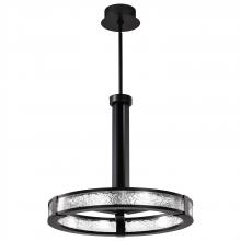  62/2003 - Darrow; 24 Inch LED Pendant; Matte Black; Acrylic Panels