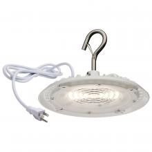  65/970 - 60 Watt; Hi-Pro Shop Light with Plug; 8" Dia.; 3000K; White Finish; 120 Volt