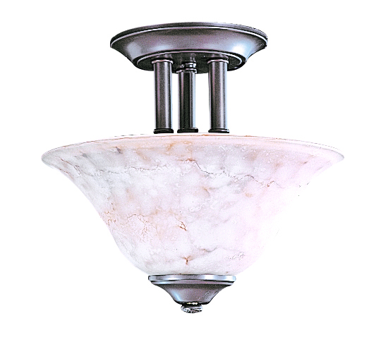 Two Light Semi-Flush Mount from the Black Forest Collection