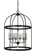 Framburg 1106 MB - 6-Light Mahogany Bronze Compass Foyer Chandelier