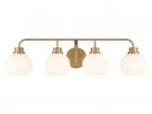  M80082NB - 4-Light Bathroom Vanity Light in Natural Brass