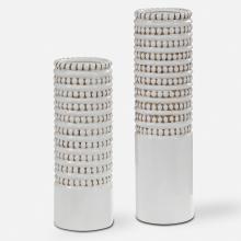  17570 - Angelou White Vases, Set/2