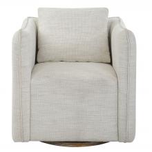  23729 - Corben White Swivel Armchair